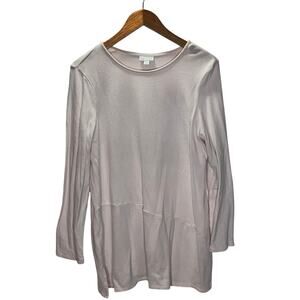 J.Jill Pure Jill Soft Touch Cotton Tunic Top Light Pink Blush Size Medium